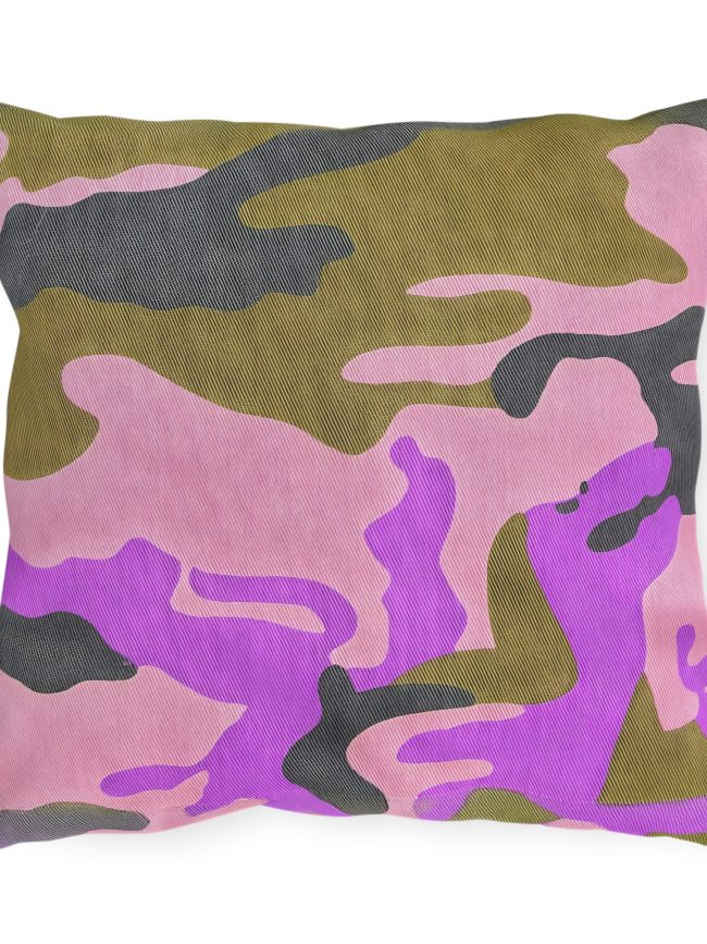 Outdoor Pillows Olive Violette Camouflage