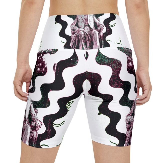 Cosmic Calm Women's Workout Shorts - Unique AOP Gym Apparel, Exercise, Yoga Essential, Gift for Fitness Lovers