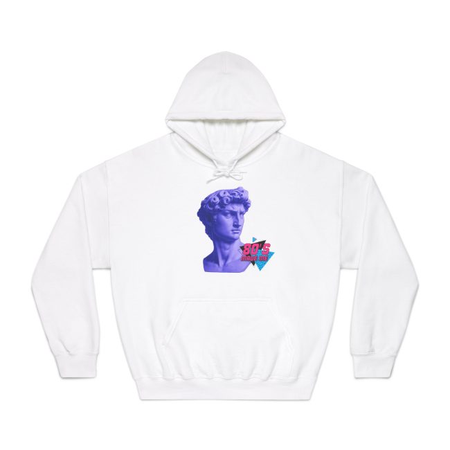Retro Aesthetic Hoodie, Vintage Style Sweatshirt, 90s Nostalgia Wear, Unisex Graphic Pullover, David Statue Design