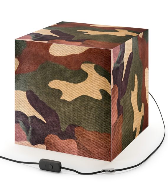 Camouflage Light Cube Lamp - Unique Pendant Lighting for Home Decor, Masculine Room Decor, Modern Lighting, Bedroom Light, Gift for Him - Image 8