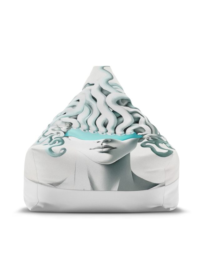 Bean Bag Chair Cover Medusa Cyan
