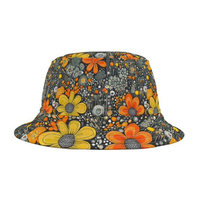 Vibrant Floral Bucket Hat, Summer Accessory, Bohemian Style, Festival Hat, Outdoor Gear, Gifts for Her