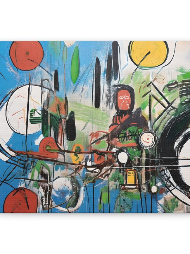 Biker Contemporary Art Matte Canvas