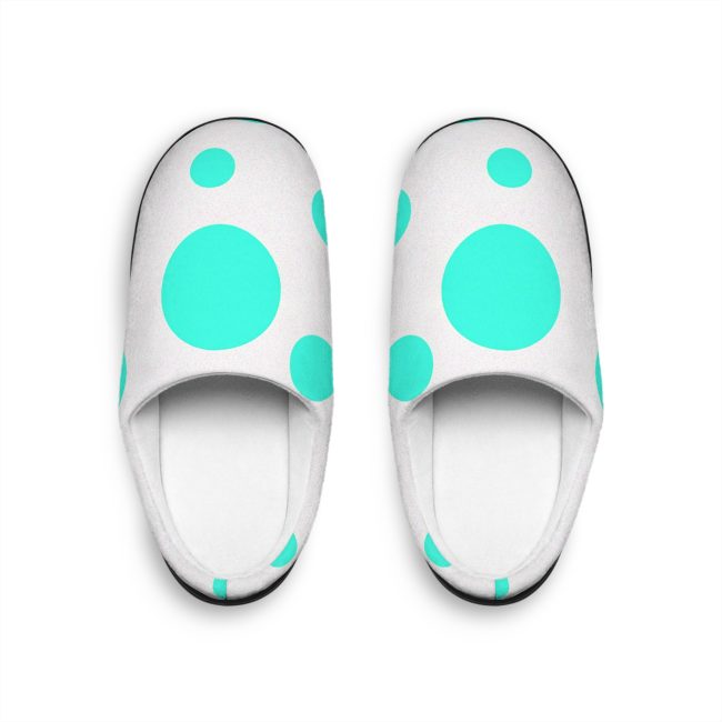 Cozy Women's Indoor Slippers with Aqua Dots