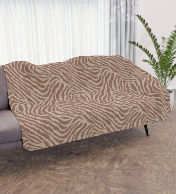Cozy Tan Sherpa Pet Blanket | Soft Animal Print Throw, Perfect for Home Decor, Gifts, Snuggling, Winter Warmth, Jungle Theme - Image 8