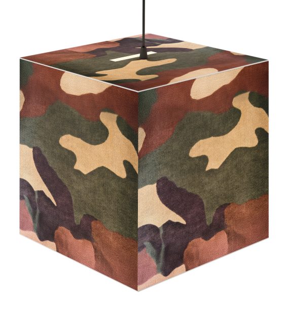 Camouflage Light Cube Lamp - Unique Pendant Lighting for Home Decor, Masculine Room Decor, Modern Lighting, Bedroom Light, Gift for Him - Image 6