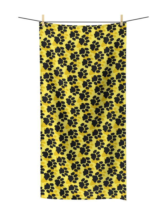 Paw Print Pet Towels, Polycottonn Pet Towel, Dog Lover Gift, Cute Pet Towels, Summer Pool Essentials