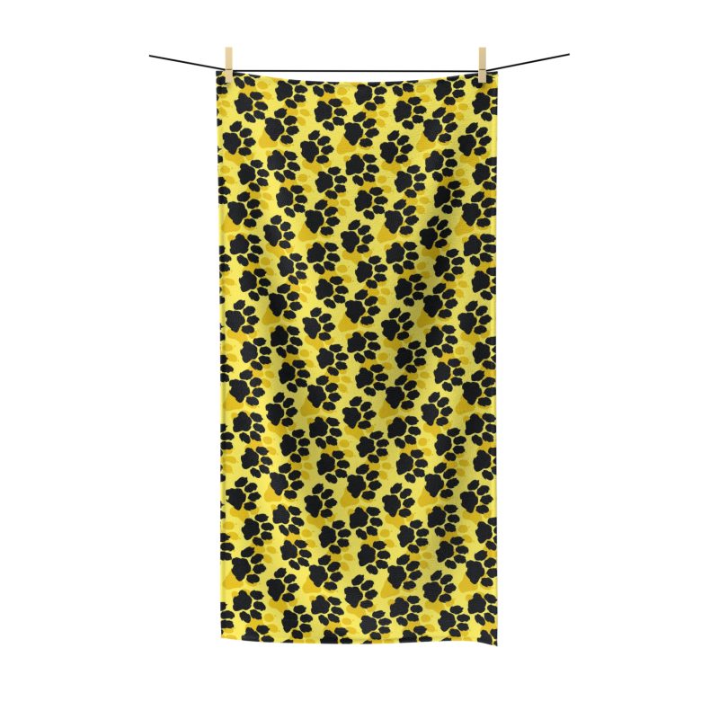 Paw Print Pet Towels, Polycottonn Pet Towel, Dog Lover Gift, Cute Pet Towels, Summer Pool Essentials