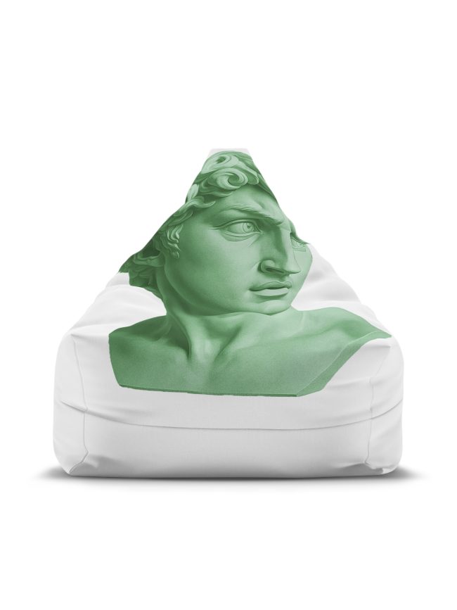 Bean Bag Chair Cover White Green David