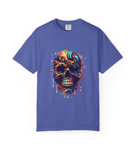 Vibrant Skull Graphic T Shirt Colorful Unisex Tee - Image 25