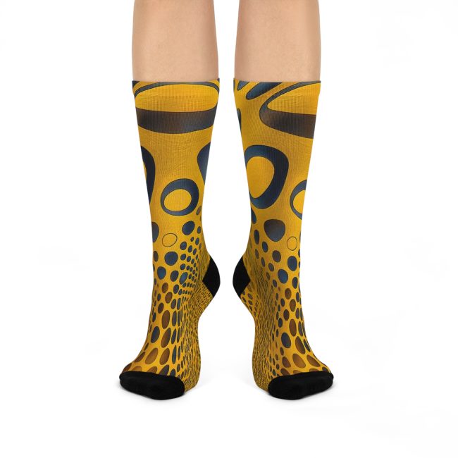 Vibrant Patterned Crew Socks | Cozy Gifts for Him or Her, Colorful Socks for Everyday, Artsy Fashion, Unique Style, Perfect for Birthdays