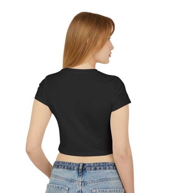 Chic Women's Baby Tee with Modern Circle Design, Casual Wear, Summer Top, Trendy Fashion, Gift for Her, Everyday Style - Image 4