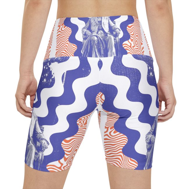 Trendy Women's Workout Shorts - Bold Graphic Activewear for Fitness Enthusiasts, Yoga, Running, Gym, and Summer Styles
