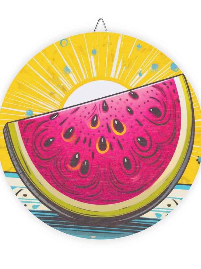 Wood Signs Pineapple Watermelon Pop Art Print