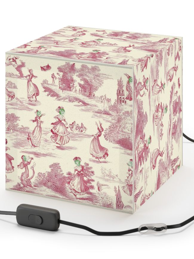Vintage Floral Light Cube Lamp | Home Decor | Romantic Lighting | Elegant Pendant Light | Gifts for Her, Boho Lighting, Soft Glow