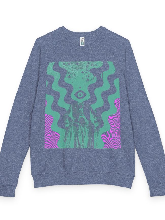 Turquoise Pink Unisex Artistic Crewneck Sweatshirt