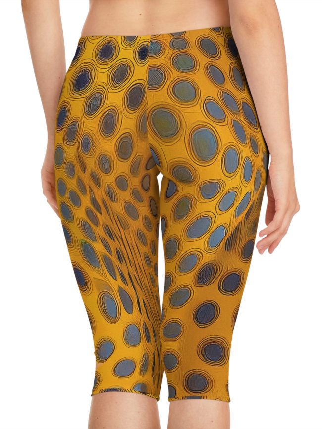 Vibrant Women's Capri Leggings, Stylish Activewear, Workout Leggings, Summer Fashion, Unique Print Athletic Pants