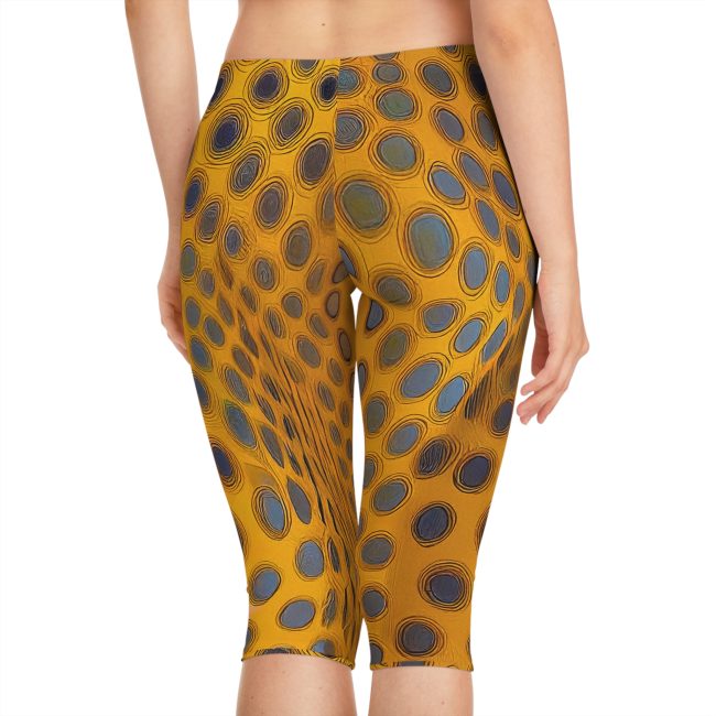 Vibrant Women's Capri Leggings, Stylish Activewear, Workout Leggings, Summer Fashion, Unique Print Athletic Pants