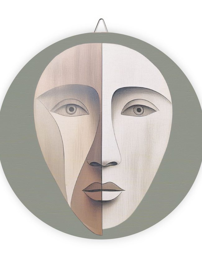 Wood Signs Olive Modern Portrait Print