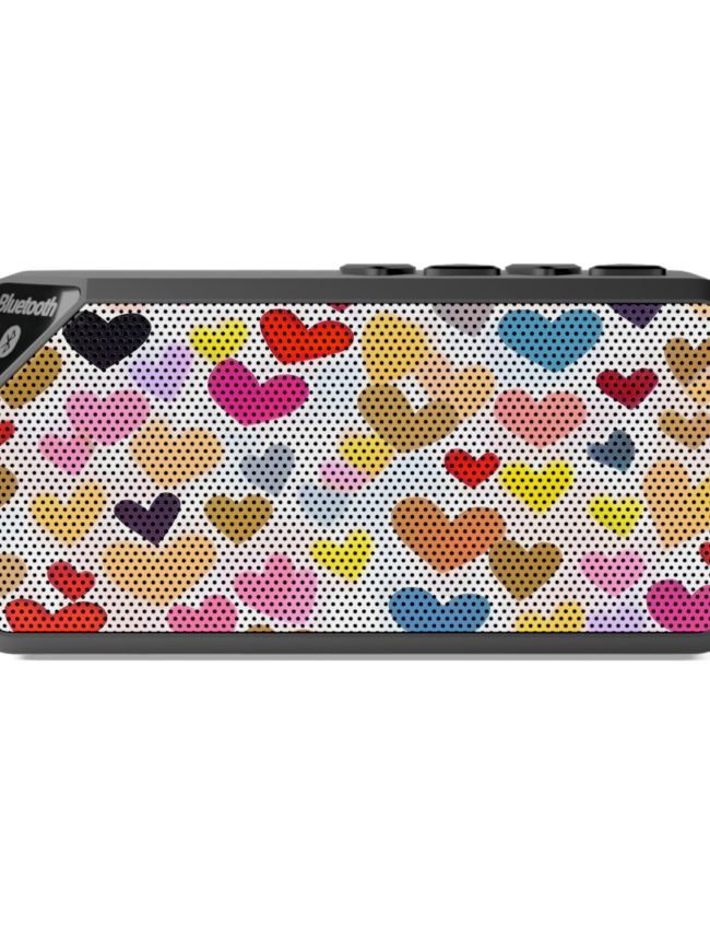 Colorful Hearts Pattern Jabba Bluetooth Speaker