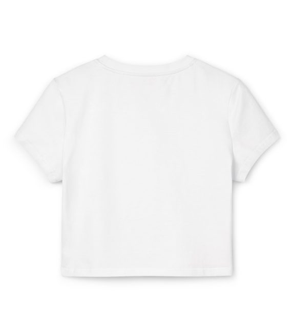 Chic Women's Baby Tee with Modern Circle Design, Casual Wear, Summer Top, Trendy Fashion, Gift for Her, Everyday Style - Image 6