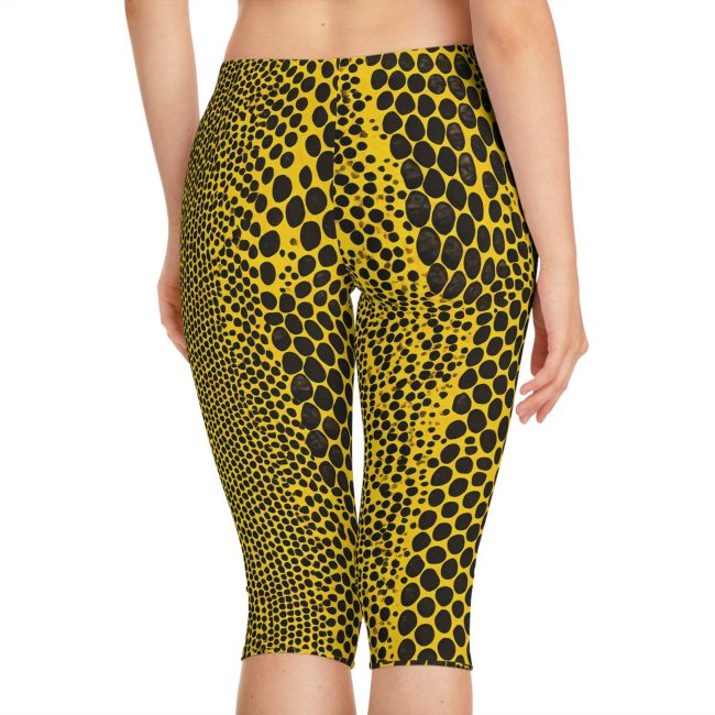 Vibrant Women's Capri Leggings, Stylish Athleisure Wear for Yoga, Dance, and Casual Outings, Trendy Summer Fitness Fashion