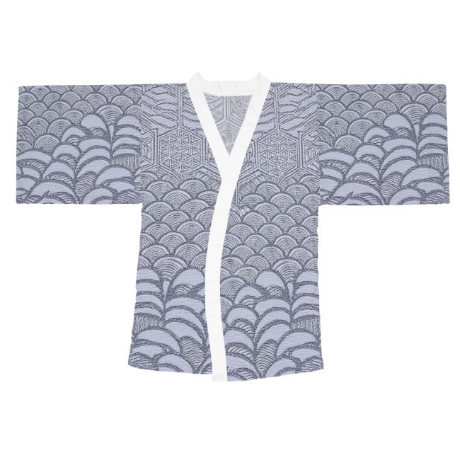 Elegant Long Sleeve Kimono Robe, Cozy Loungewear, Bohemian Style, Gift for Her, Spa Day Essential, Homewear