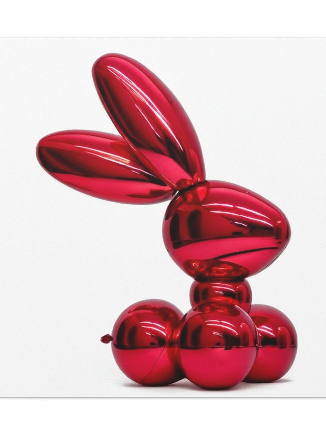 Red Bunny Contemporary Art Matte Canvas