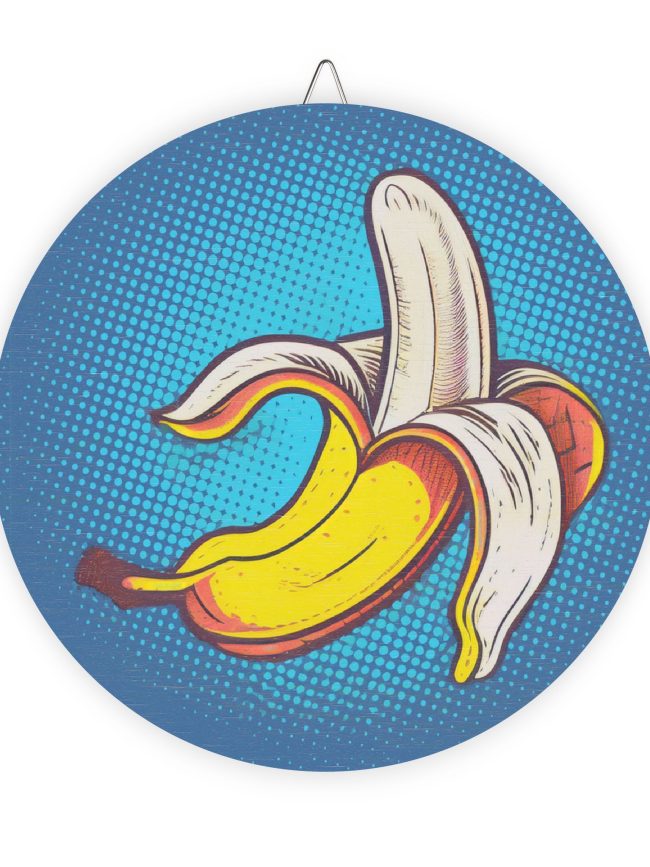 Wood Printed Panel Banana Pop Art