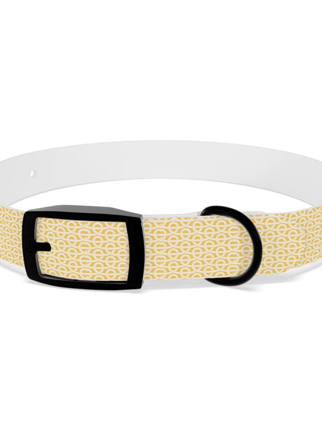 Dog Collar Yellow Marine Style