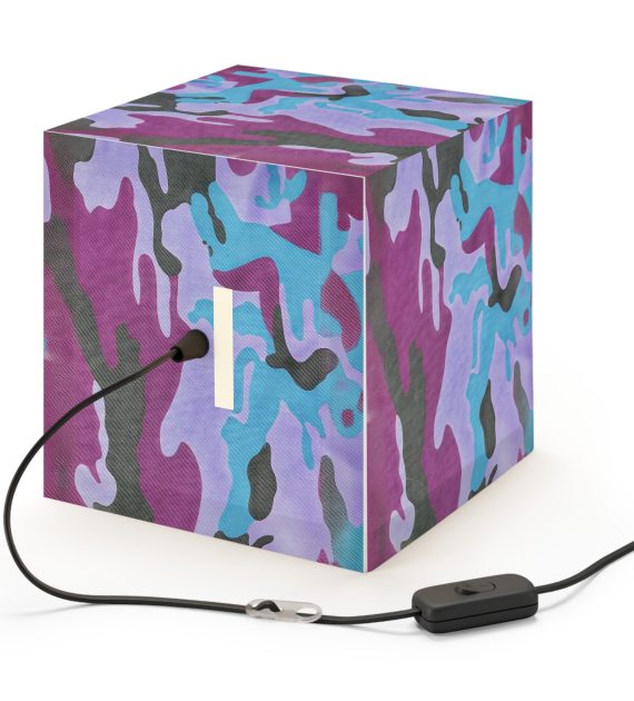 Colorful Camo Light Cube Lamp - Unique Home Decor, Modern Lighting, Gift for Teens, Bedroom Aesthetics, Cool Office Light - Image 4