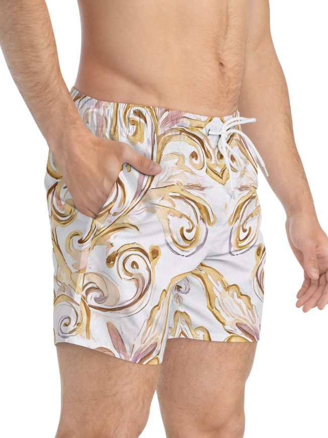 Swim Trunks Vanilla Sicilian Baroque Design