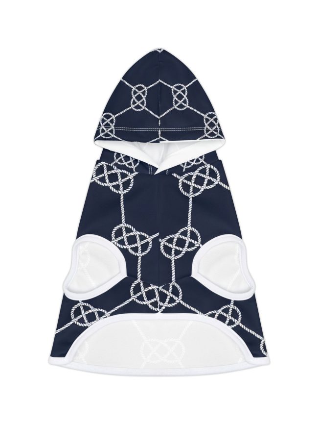 Stylish Pet Hoodie With Blue Knot Design