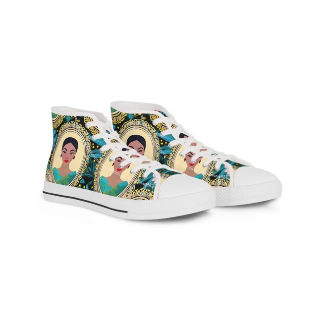 Artistic High Top Sneakers, Unique Sneakers, Stylish Footwear, Creative Kicks, Trendy High Tops, Gift for Art Lovers, Perfect for [...]