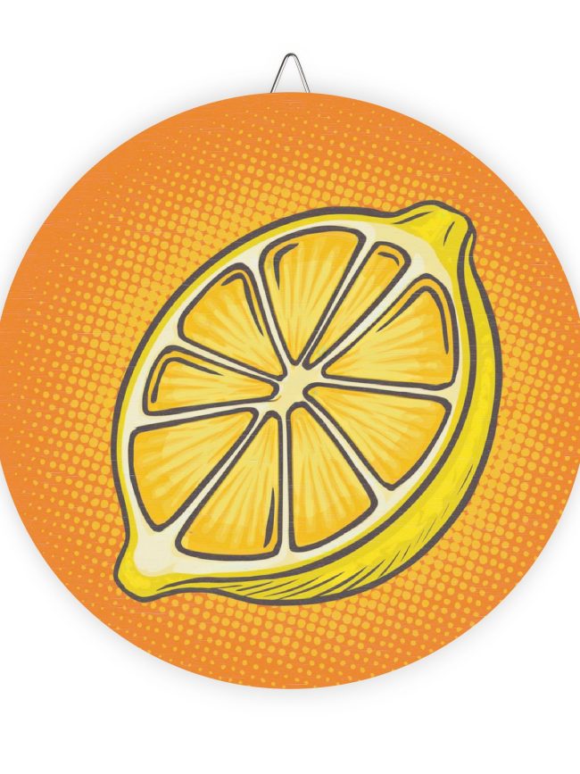Wood Signs Orange Lemon Pop Art Print