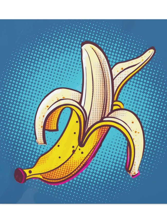 Banana 80s Modern Art Matte Canvas