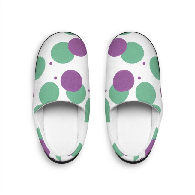 Cozy Women's Indoor Slippers with Colorful Dots - Perfect for Relaxing at Home