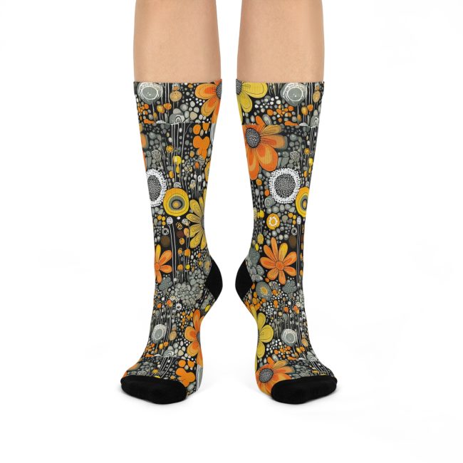 Vibrant Floral Cushioned Crew Socks, Colorful Socks for Spring, Gift for Flower Lovers, Cozy Footwear for Everyday Wear, Perfect for [...]