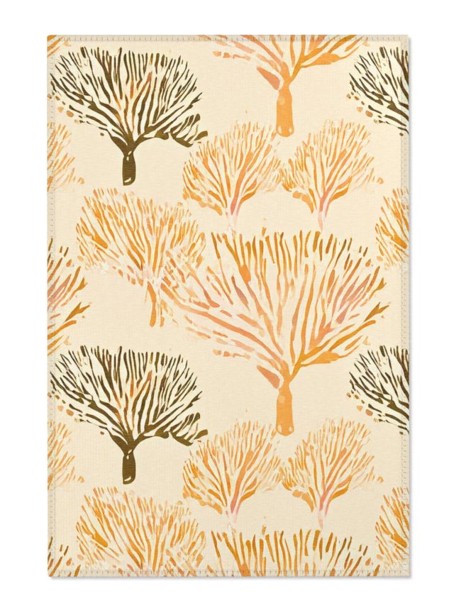 Area Rugs VIntage Botanic Pattern