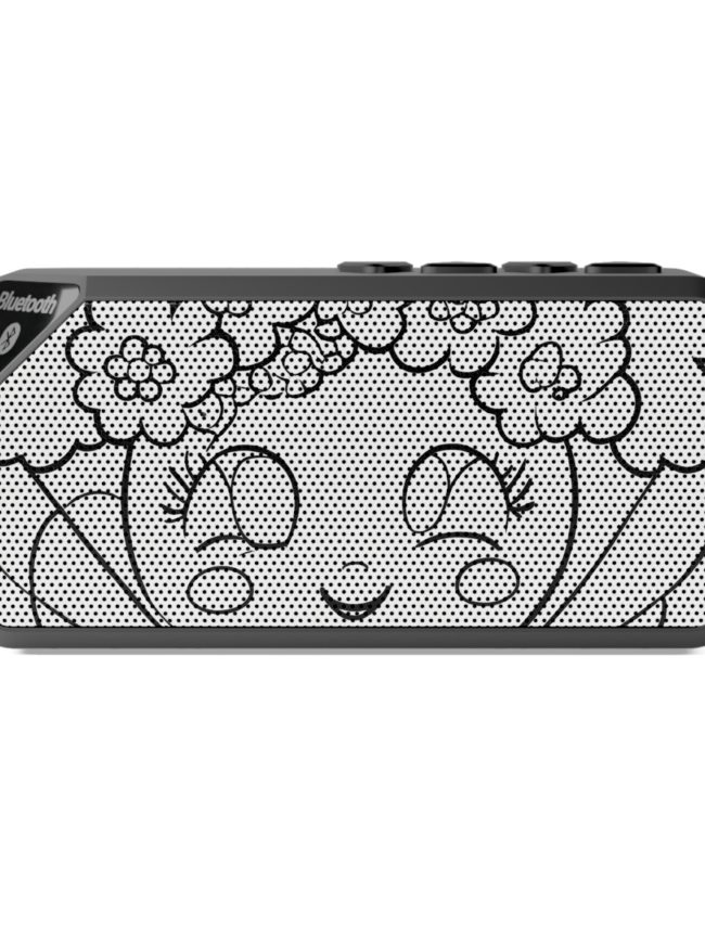 White Black Kawaii Jabba Bluetooth Speaker