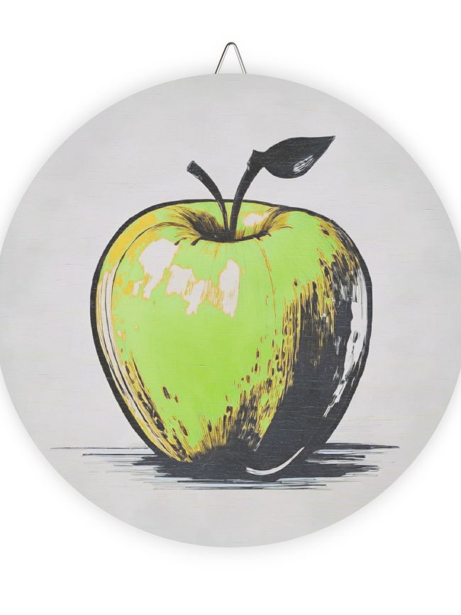 Wood Signs Green Apple Pop Art Print