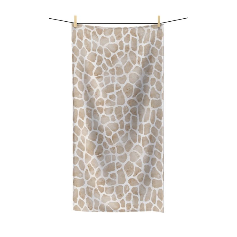 Giraffe Print Polycotton Pet Towel, Bath Towel, Beach Towel, Pool Towel, Kid's Gift, Safari Decor, Eco-Friendly