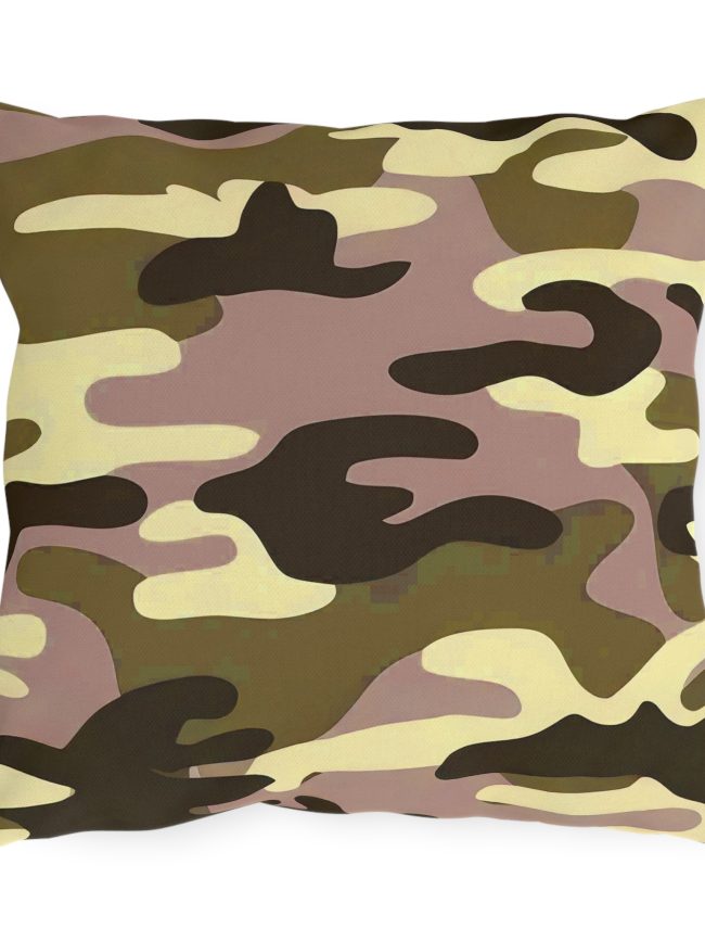 Outdoor Pillows Brown Camouflage Pattern
