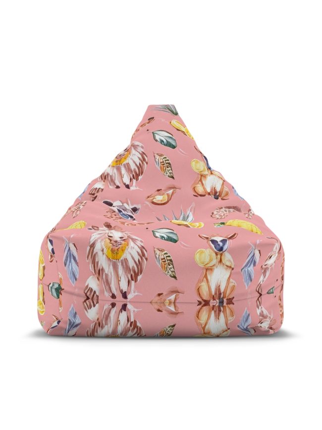 Bean Bag Chair Cover Pink Jungle Chic