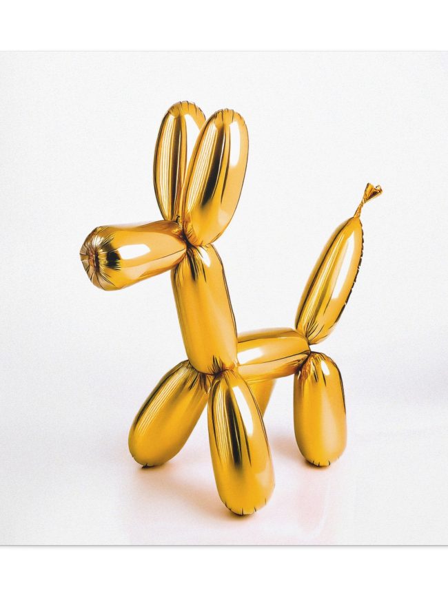 Golden Dog Ballon Contemporary Art Matte Canvas