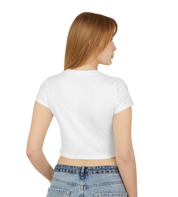 Chic Women's Baby Tee with Modern Circle Design, Casual Wear, Summer Top, Trendy Fashion, Gift for Her, Everyday Style - Image 8