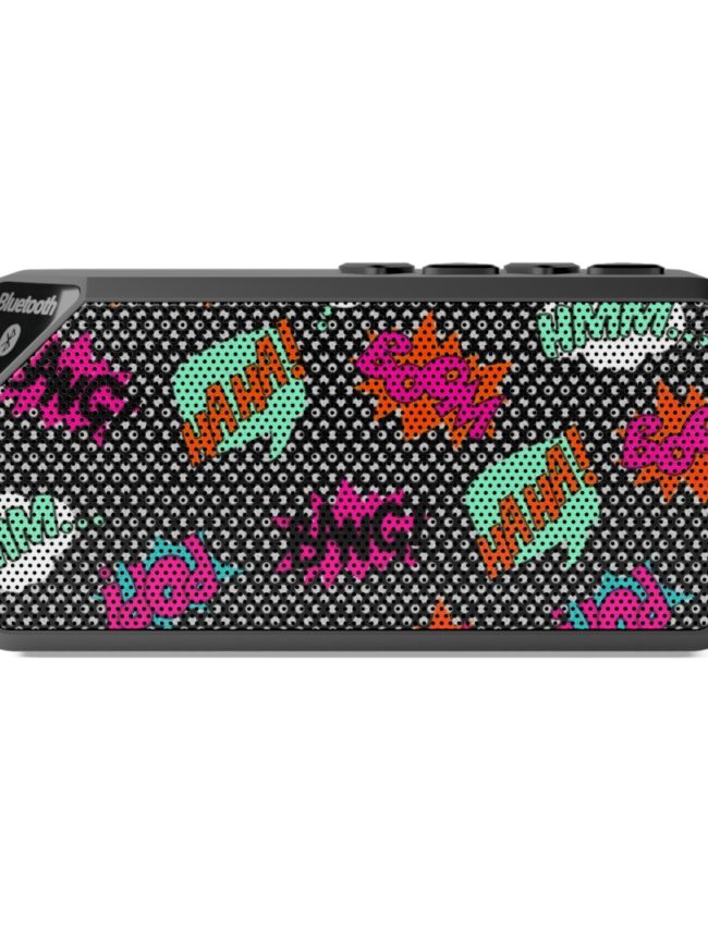 Dark Comics Pattern Bluetooth Speaker