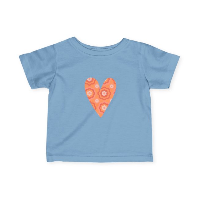 Adorable Floral Heart Infant Tee | Cute Baby Shirt, Baby Gift, Pastel Colors, Toddler Outfit, Everyday Wear, Birthday Gift