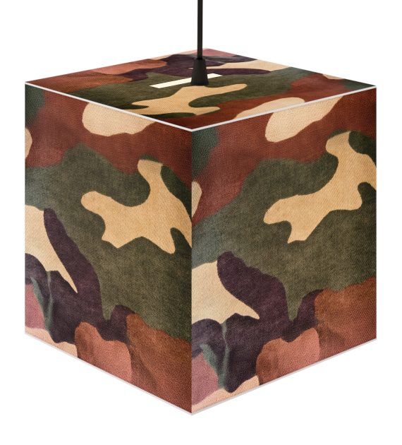 Camouflage Light Cube Lamp - Unique Pendant Lighting for Home Decor, Masculine Room Decor, Modern Lighting, Bedroom Light, Gift for Him - Image 3