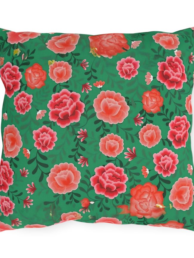 Outdoor Pillows Mexican Flower Pattern